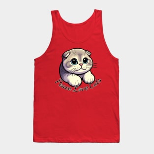 Peace Love Cats Tank Top